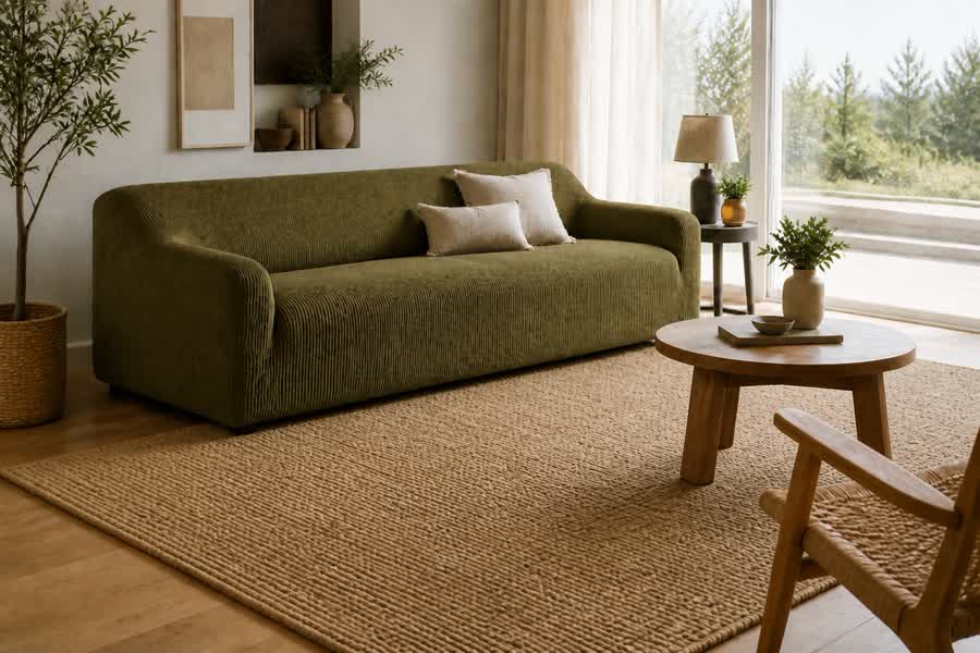 Bej Soft Dokuma Salon Halısı 160x230